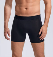 Men's Underpants Breathable Trunks Long-Rise Seamless 3D Boxer Briefs Bamboo Fiber Knitted