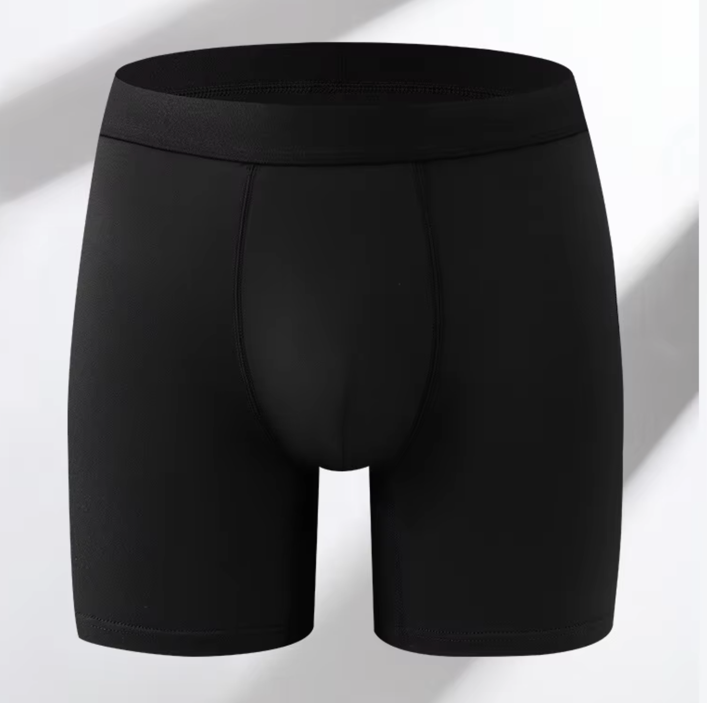 Men's Underpants Breathable Trunks Long-Rise Seamless 3D Boxer Briefs Bamboo Fiber Knitted