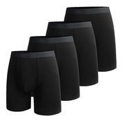 Men's Underpants Breathable Trunks Long-Rise Seamless 3D Boxer Briefs Bamboo Fiber Knitted